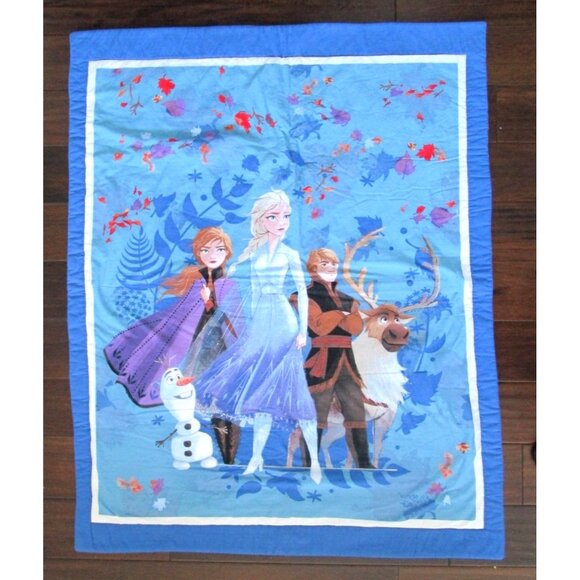 Disney Frozen 2 Forest Spirit Blanket Comforter Reversible -Elsa, Anna, Kristoff - Picture 1 of 14